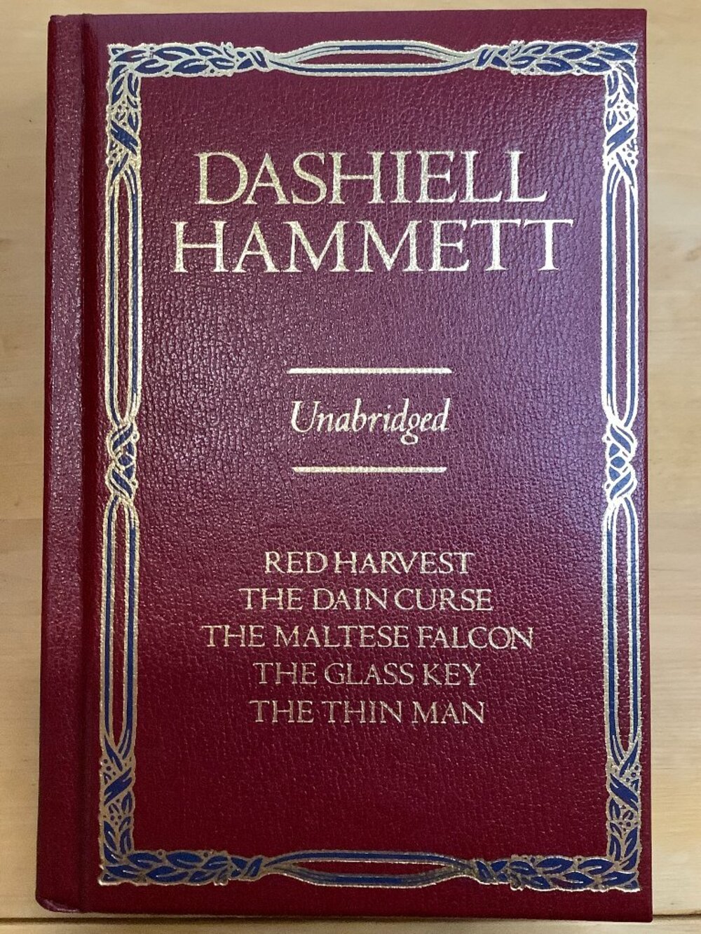 Dashiell Hammett Five Complete Novels Hardcover Red Leather Bound